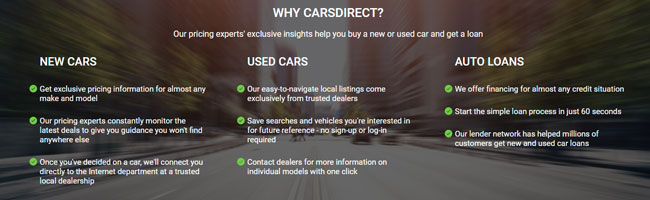 Cars Direct Review Features