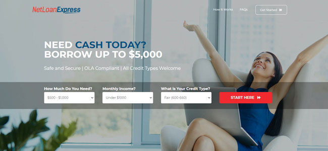 Net Loan Express Review Homepage