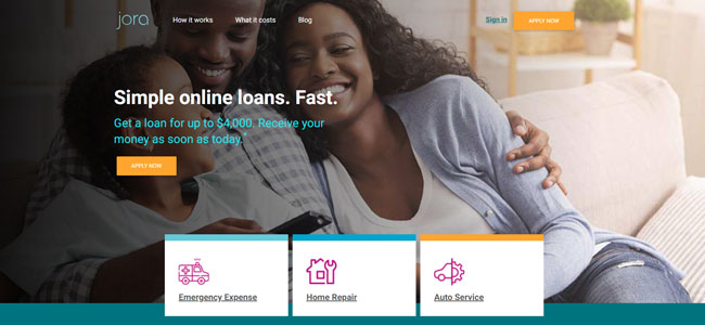 Jora Credit Review Homepage